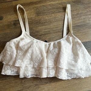 Ivory Lace Torrid Swim Bikini Top Size 0